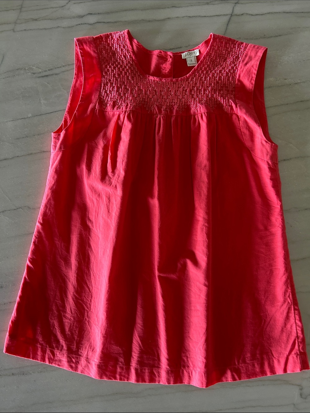 J. Crew Pink Embroidered Top